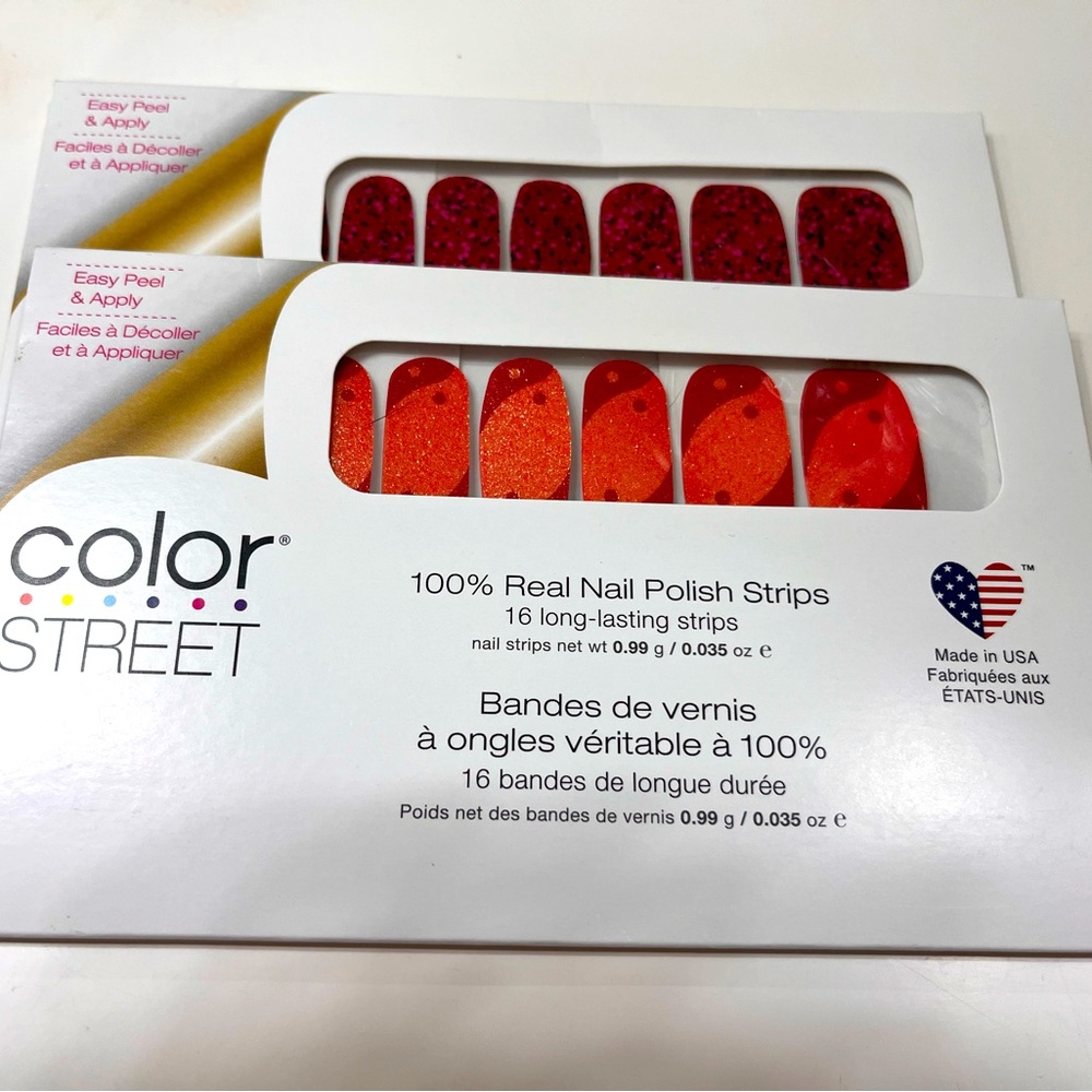 2 sets of Color Street reds-NIP